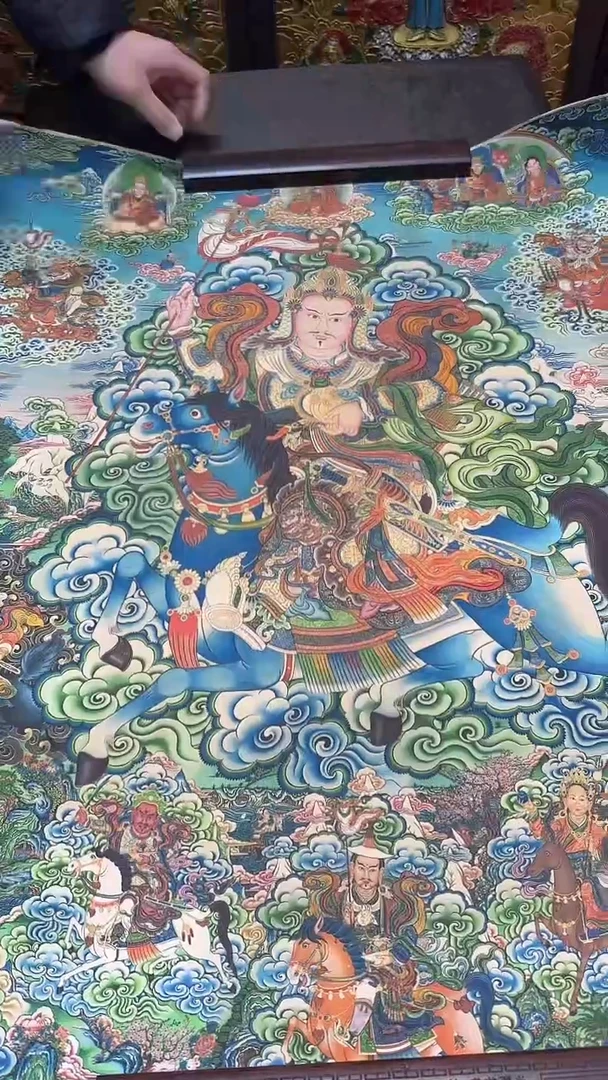 卷轴画【主播精品】高端卷轴画——唐卡AA13格萨尔王