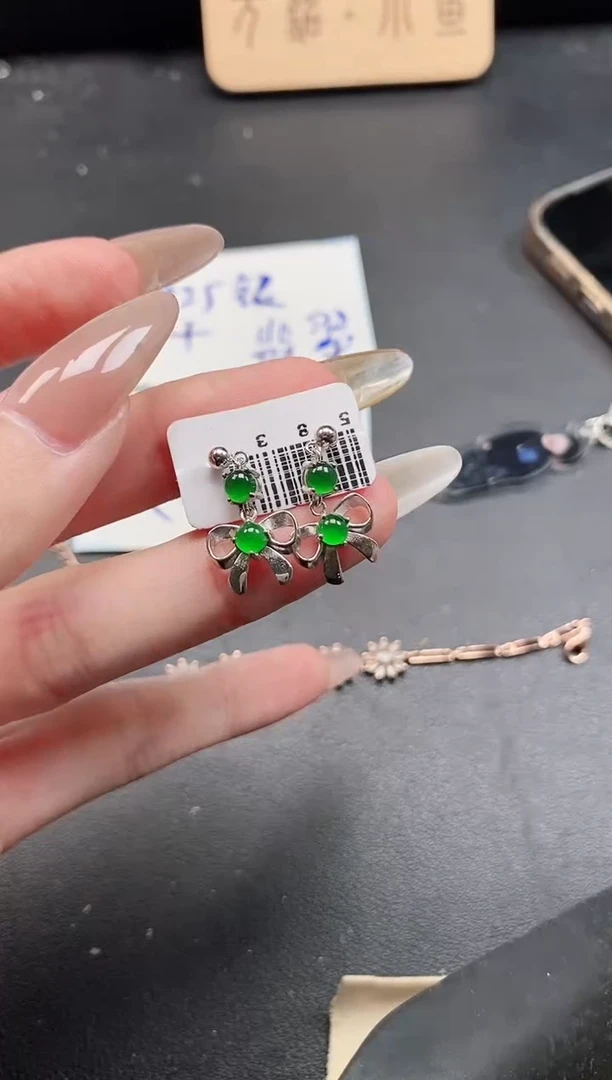 银S925镶嵌戒指翡翠51511