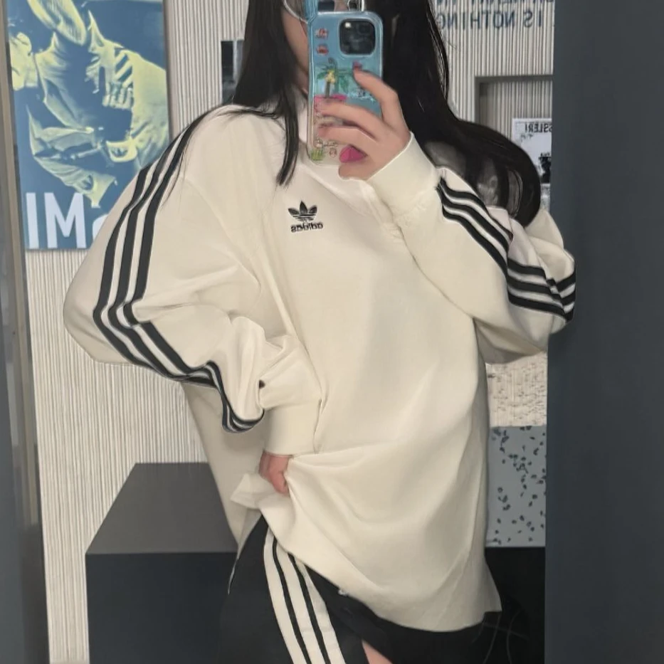 adidas 三叶草ADICOLOR欧若风柔软舒适长袖POLO衫IZ2459