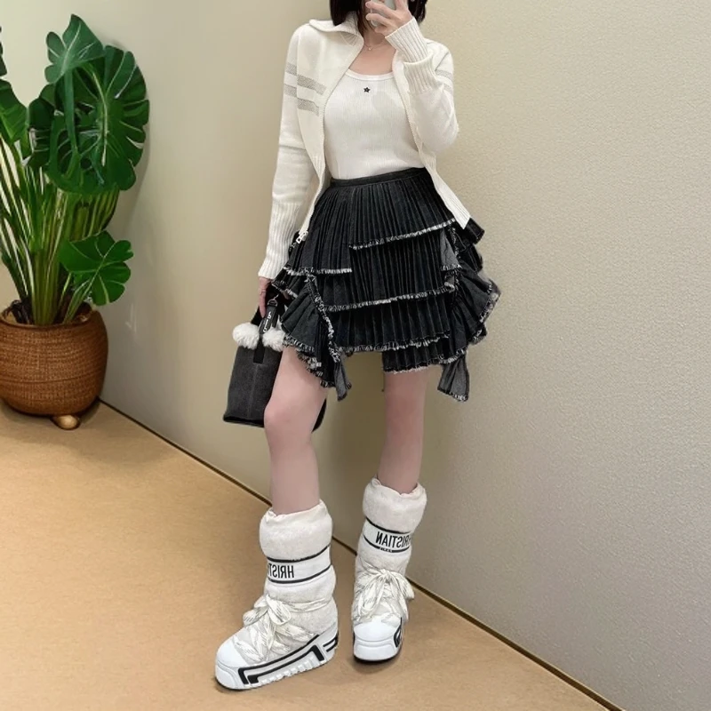 加厚雪地靴女厚底2025新款东北保暖高筒靴冬季加绒棉鞋雪地鞋防滑