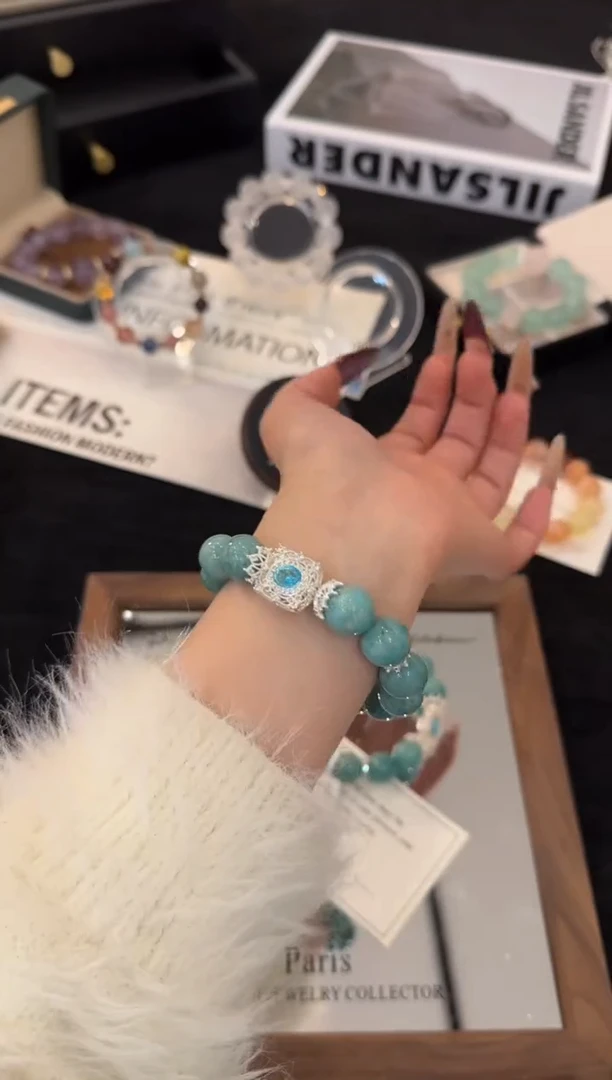 合金手链水晶天河石x3622