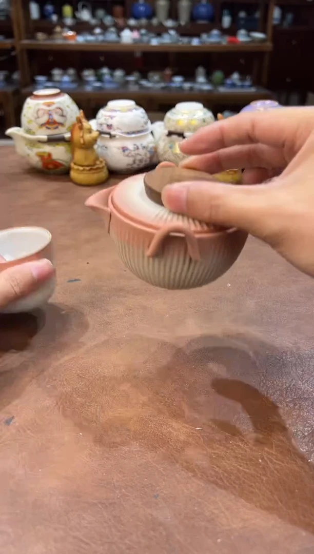 真的很便宜超好看会开片的旅行茶具