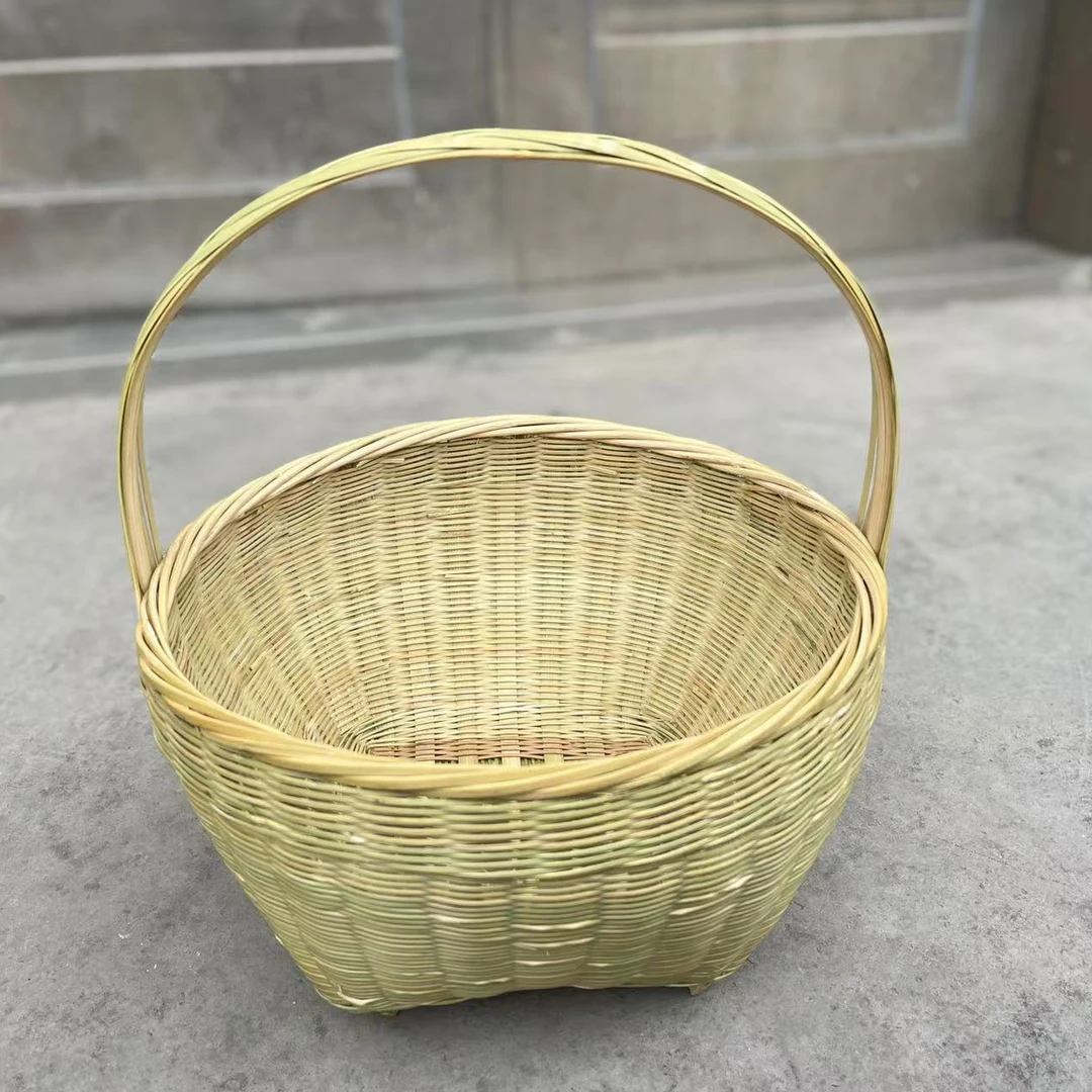 （精编迷你小竹篮）纯手工编制竹艺品