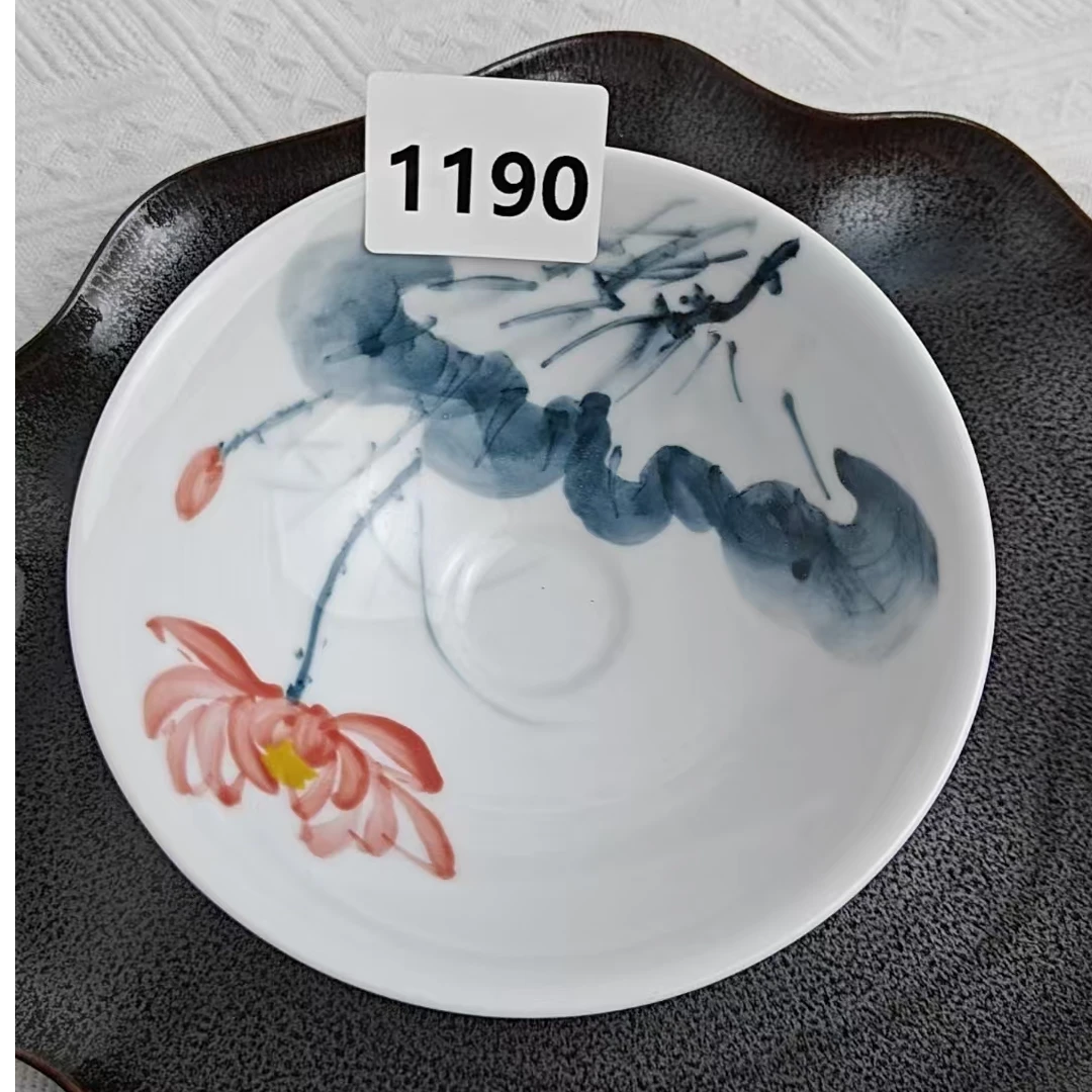 景德镇手绘釉中彩（食品级）斗笠碗餐具陶瓷家用1190