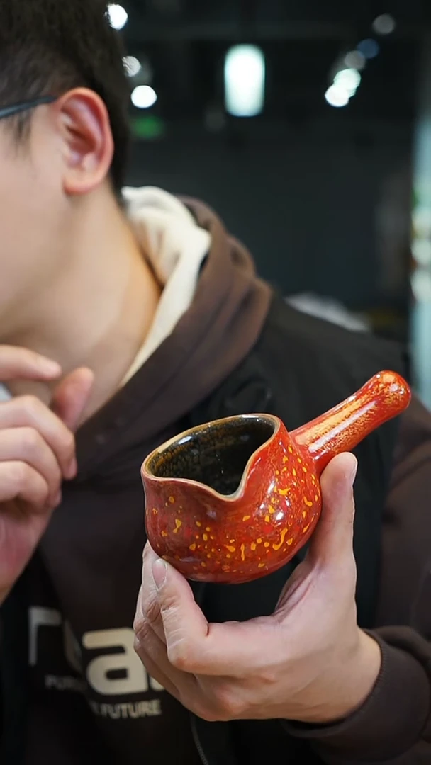 【闪购商品】大漆（红金）长柄公道杯