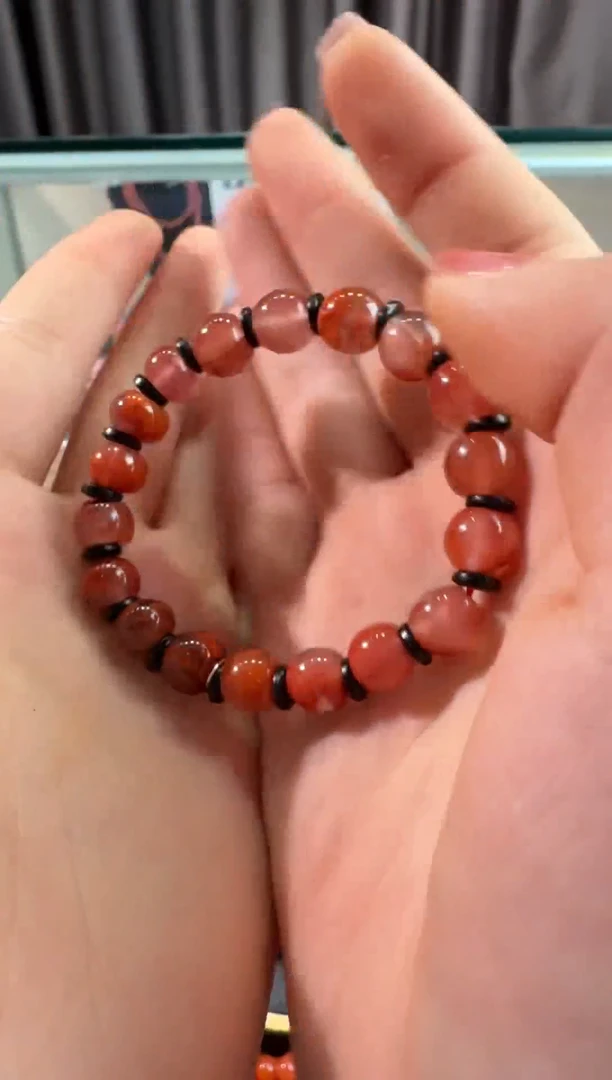 【闪购商品】南红玛瑙手串未镶嵌南红玫瑰红老型珠