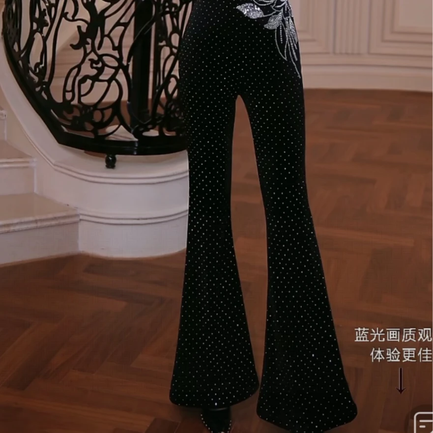 【芙娜妮】2025秋冬季时尚套装女款爆款轻奢洋气百搭裤子F2531282B