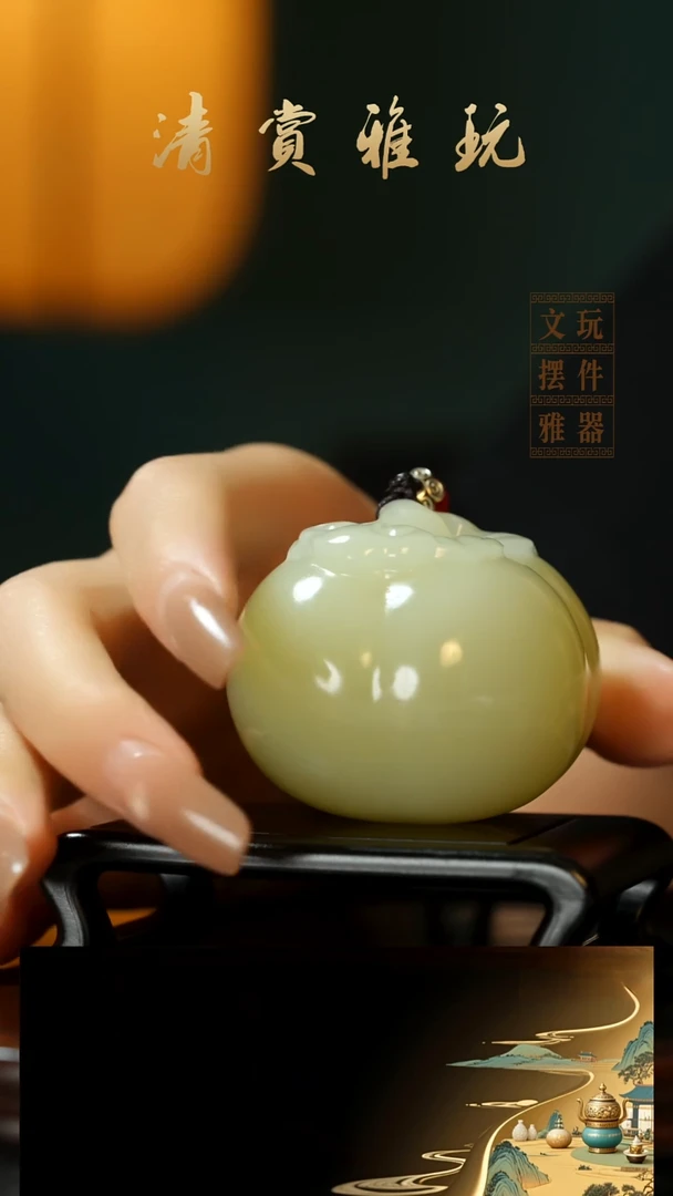 玉《事事如意》手把件摆件