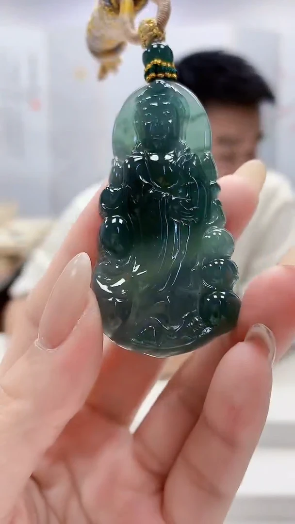 未镶嵌定制翡翠5028lr-毛货挂件21