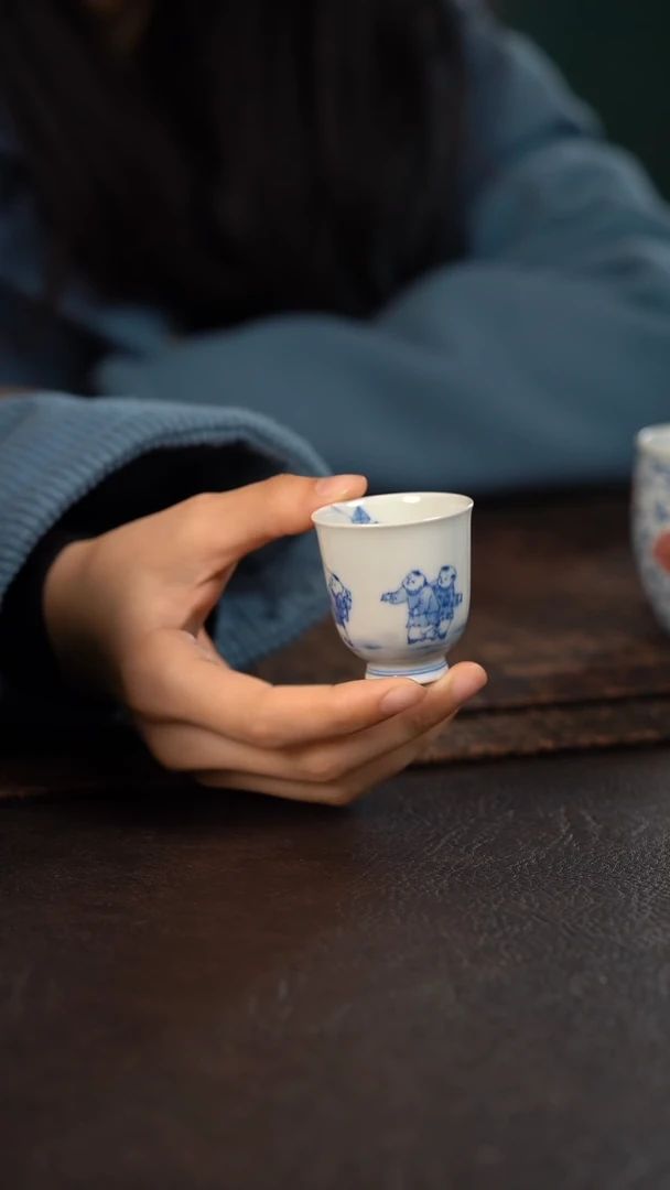 【闪购商品】杯聚澜堂童子放风筝小闻香杯