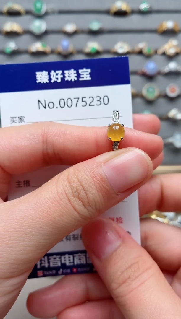 银S925镶嵌戒指翡翠1