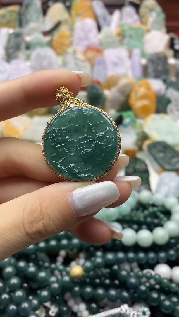 未镶嵌挂件翡翠066