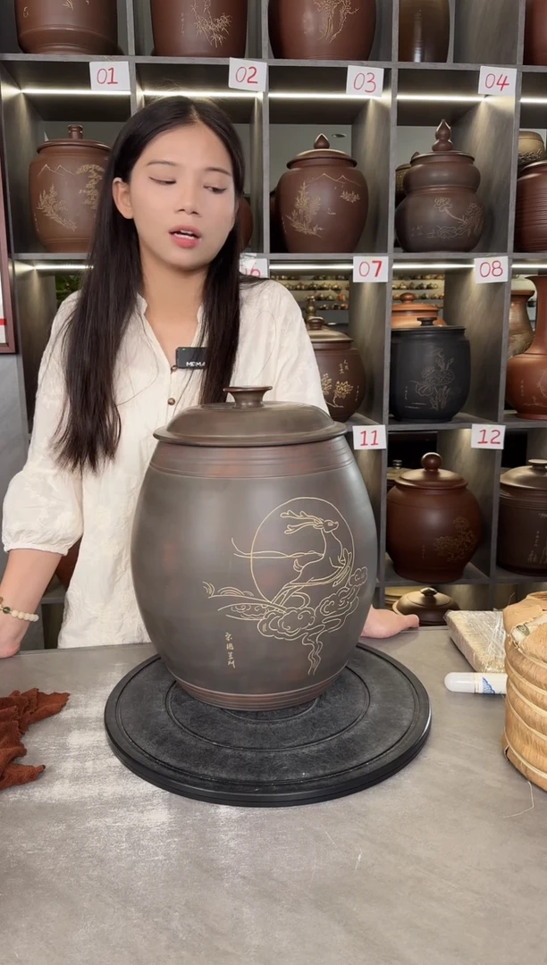 罐本陶手作坭兴陶10-12斤茶叶罐手工晃底