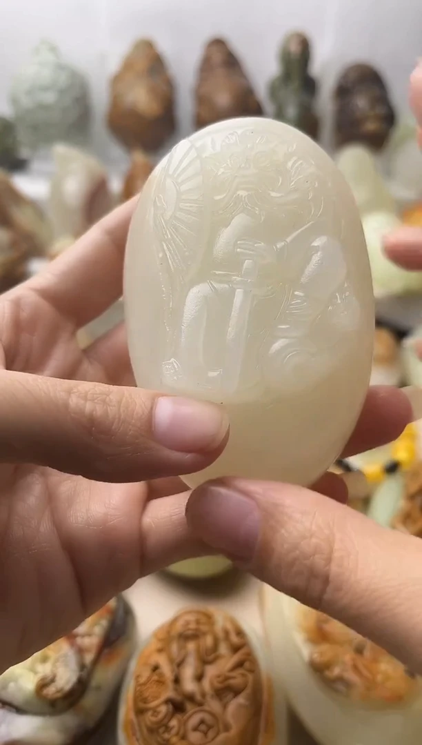 石材古青石棉纹正常不退换钟馗