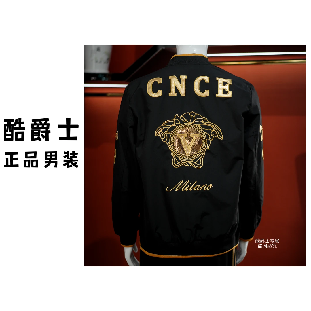 春秋季新款男士欧版夹克青年时尚潮流刺绣帅气百搭休闲棒球领外套