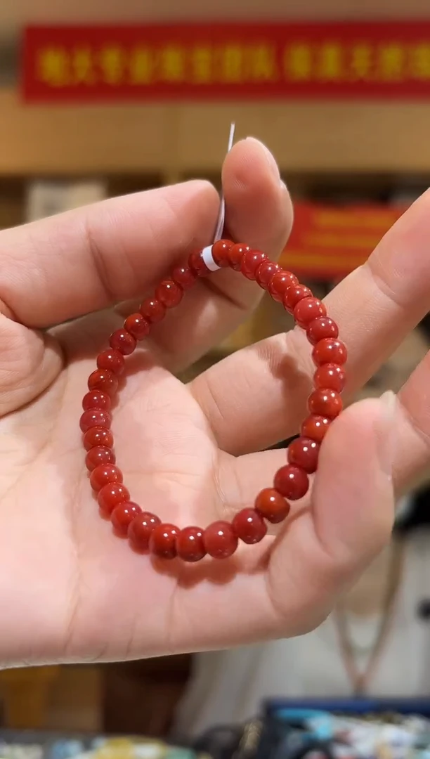 未镶嵌手链南红玛瑙6mm天然南红玛瑙老型珠手串单圈多样性发一
