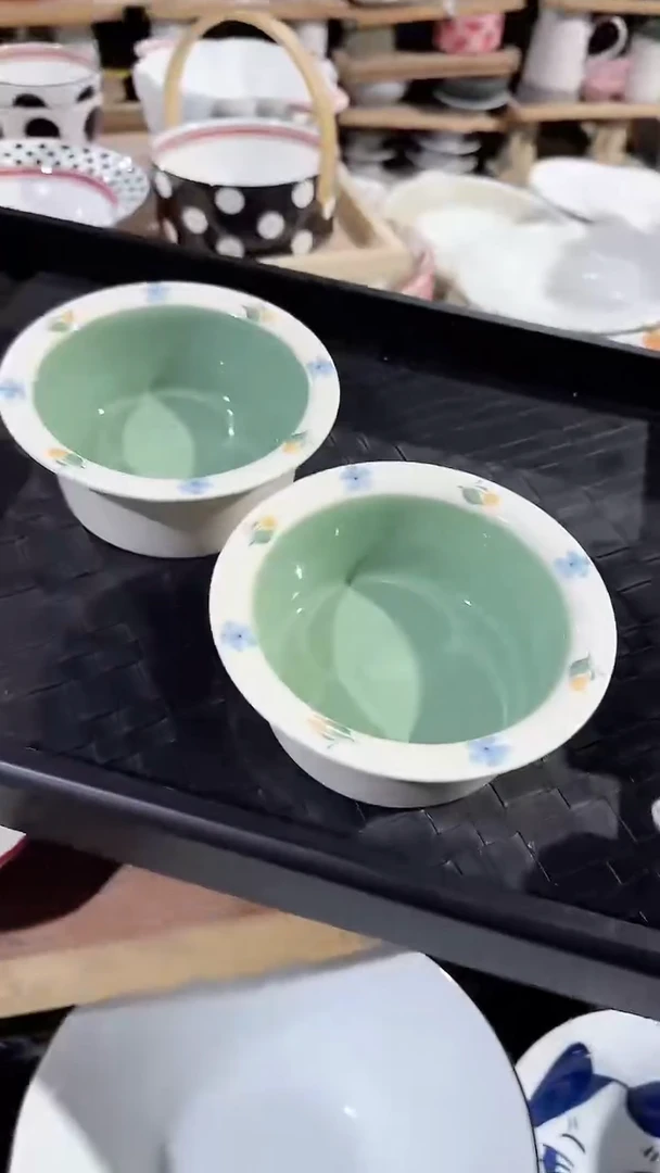 陶瓷2个草帽碗微瑕 凑满20元包邮
