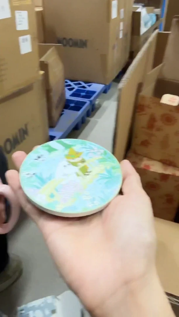 瓷片姆明杯垫10.3cm（森林）