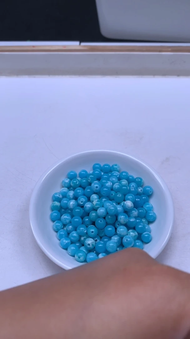 未镶嵌散珠玛瑙/玉髓C751 海纹 石6mm30个5.8元