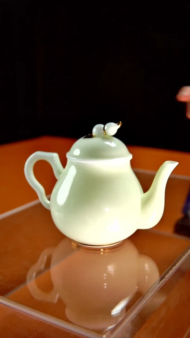 其他陶瓷《言泥陶瓷》璞玉绿豆冰系列美人壶