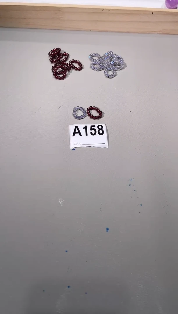 水晶手链未镶嵌A158石榴石+灰月光戒指两色一组 多样性发一