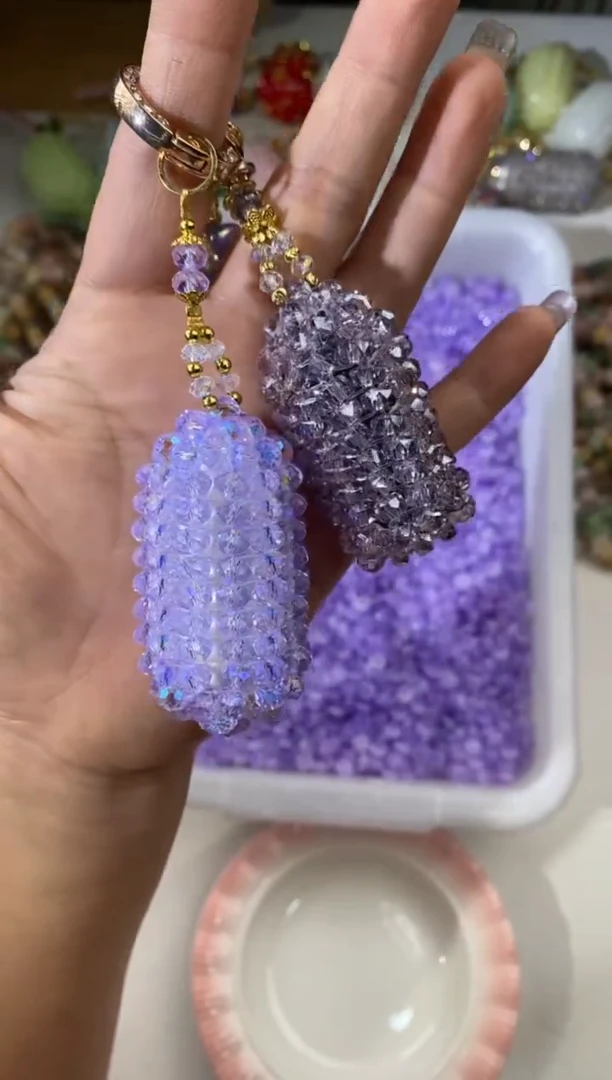 玻璃2886卡6车轮珠k9烟紫色150颗