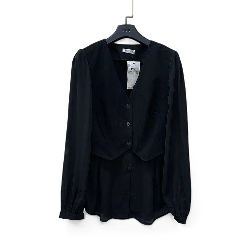 169简约气质假两件马甲衬衣