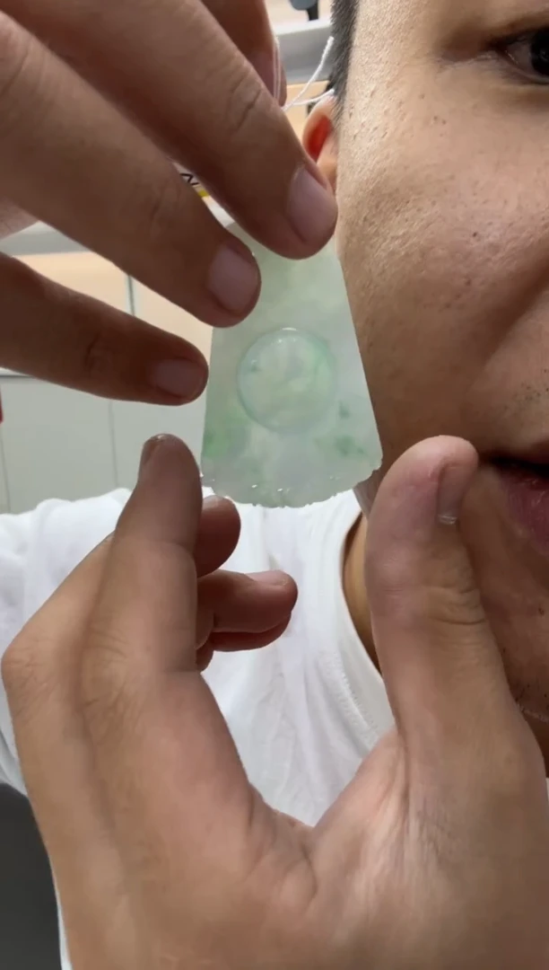 颈饰未镶嵌翡翠袁天然翡翠A货孤品一件