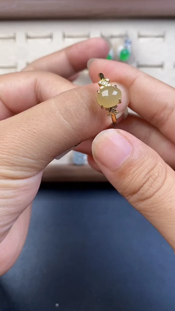 翡翠戒指银S925镶嵌53523523