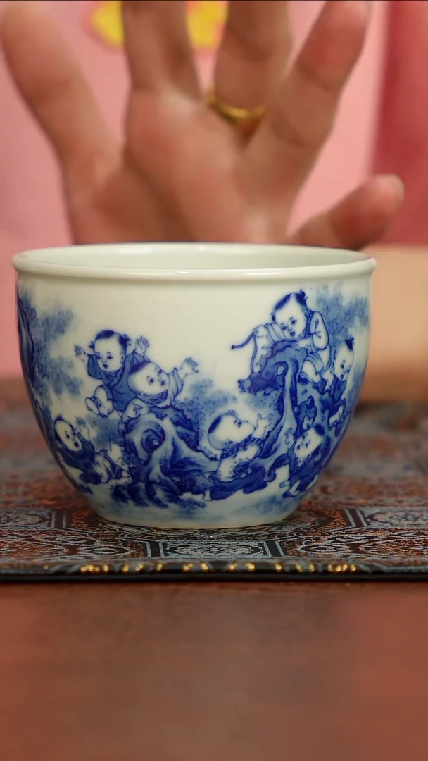瓷片陈**三【千骨】柴窑景德镇手工茶器11111