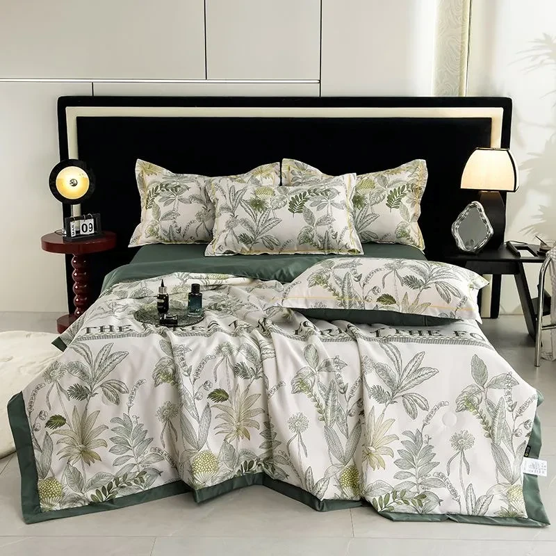 【免费15天试睡】2025新款轻奢印花夏凉被空调被150*200夏被可机洗