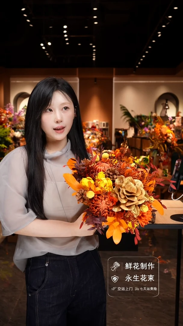 琉璃手工艺品手工花器花束空运包邮送货上门-以图片为准