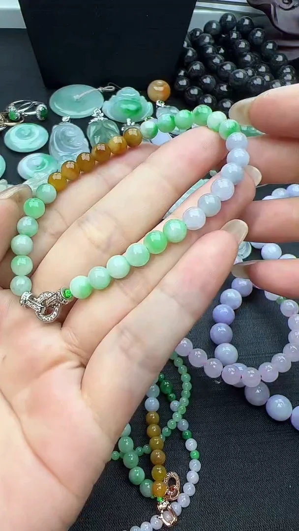 未镶嵌手串翡翠玉珠手串