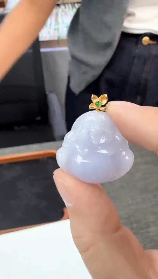 颈饰18K金镶嵌翡翠601