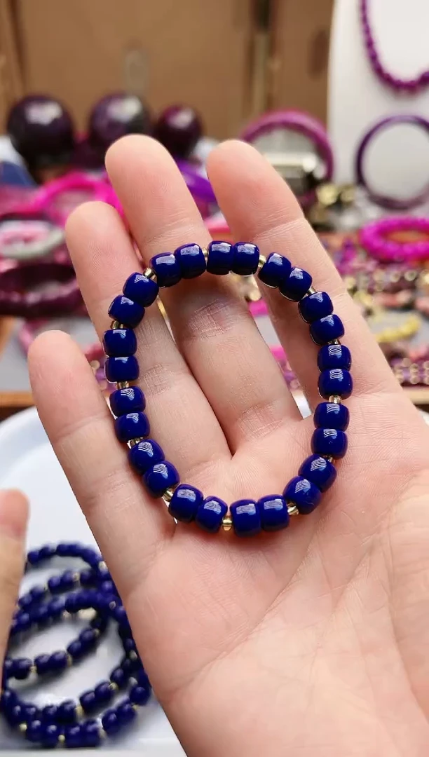 【闪购商品】苏纪石（舒俱来）手链未镶嵌蓝舒切面手链