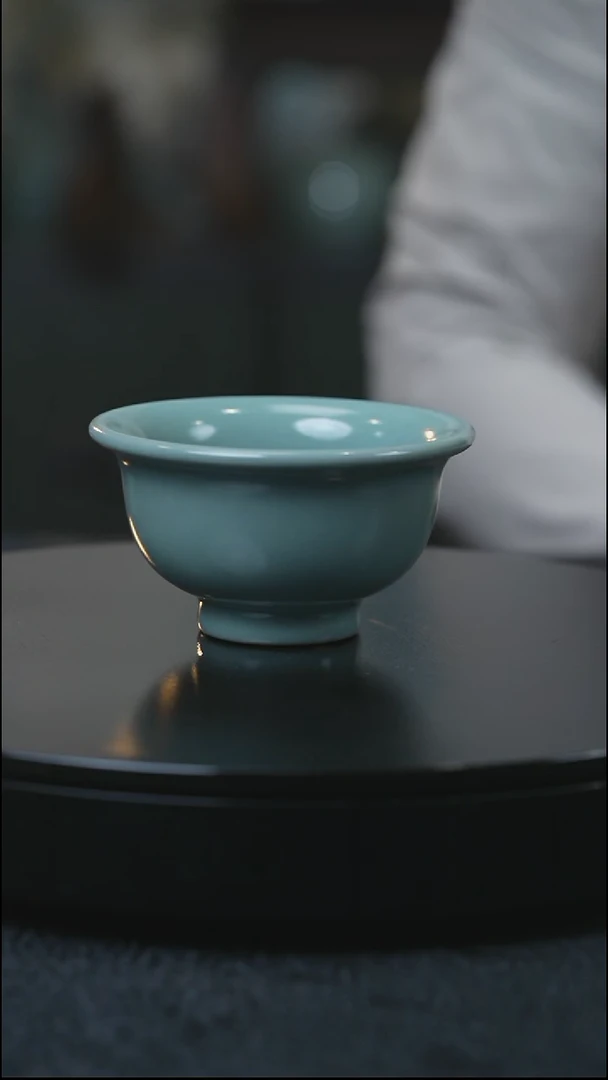 压手杯 汝瓷 （拾汝）（天青）