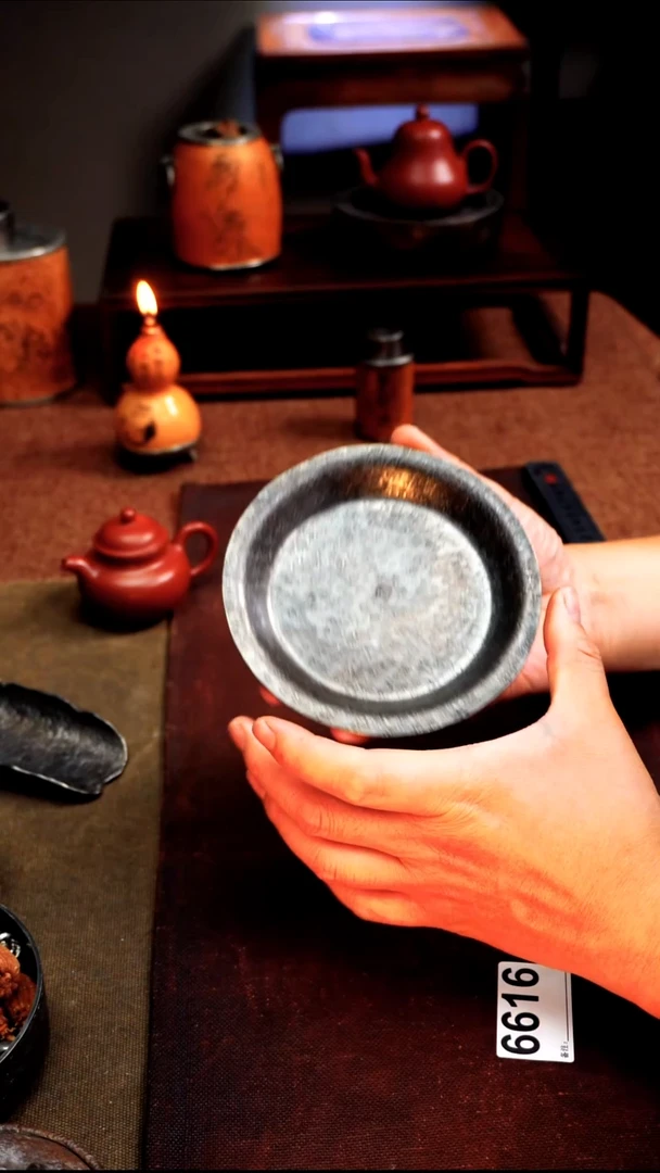 6616开播福利纯锡壶承直径13.3