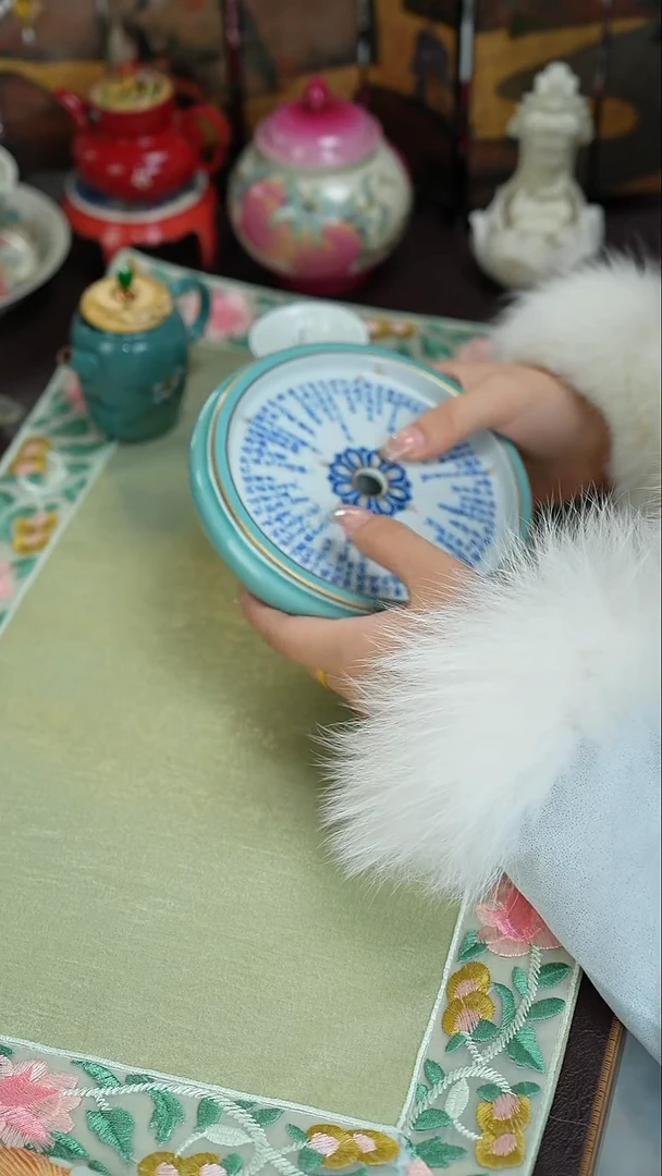 华隐堂景德镇手工手绘壶承