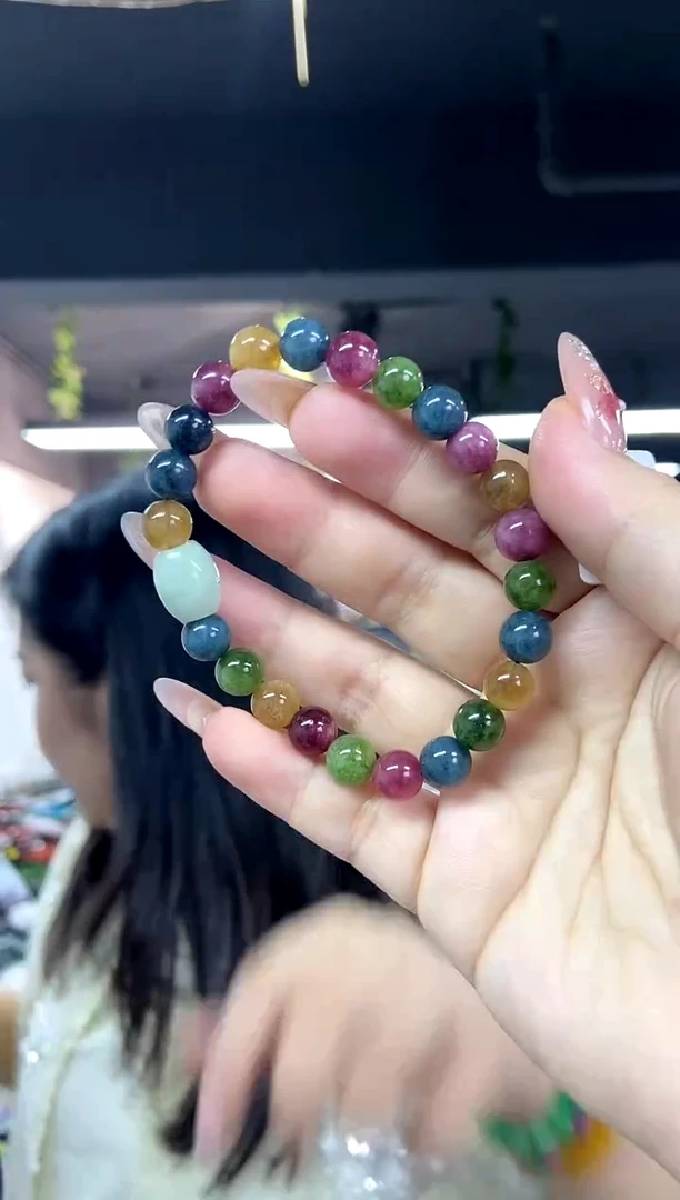 未镶嵌手串碧玺多样性发其一颜色微差