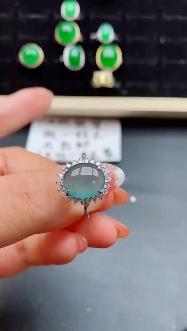 【闪购商品】翡翠戒指银S925镶嵌508500