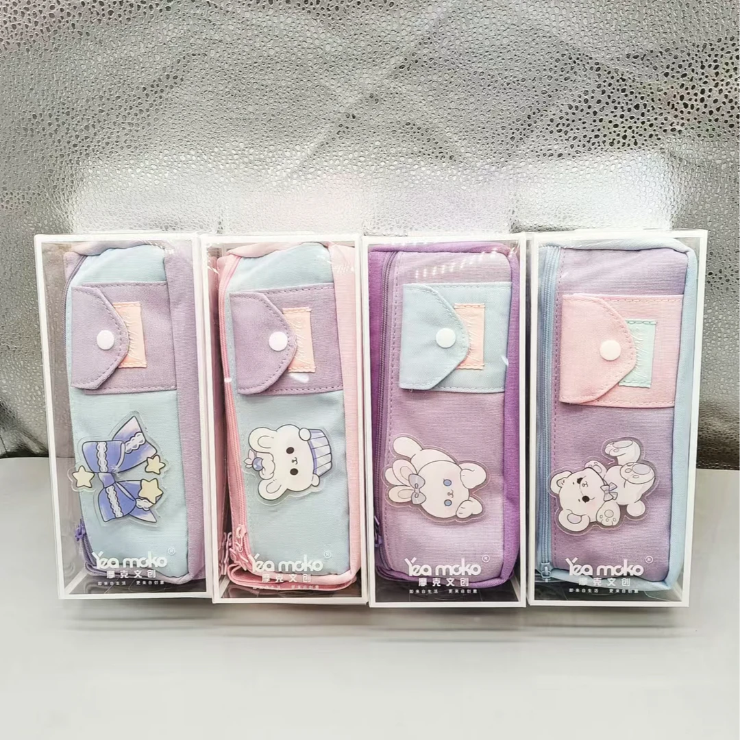 手拎双层多功能笔袋8157【图案不挑】