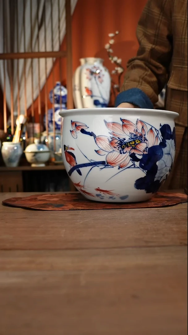 当代高温釉下彩手绘陶瓷餐具