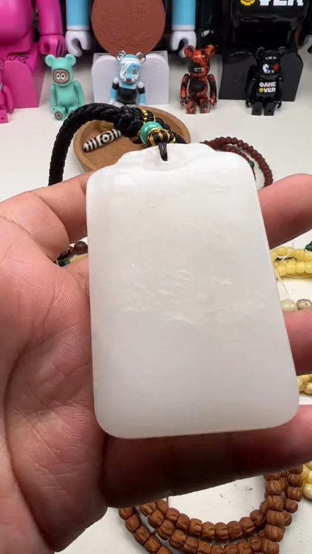 【闪购商品】和田玉吊坠未镶嵌和田玉俄白吊坠牌