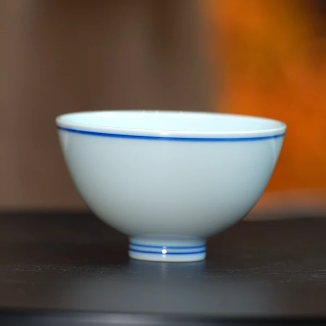 【景德镇制】白胎鸡心杯