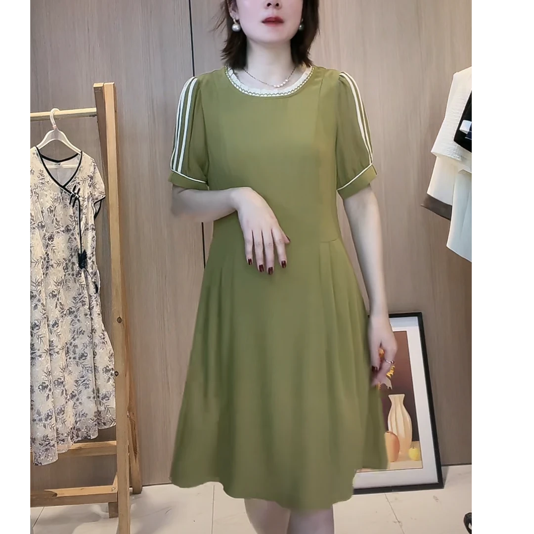 【JX47裙】麦多多小美专属洋气中长款2025夏季新款连衣裙