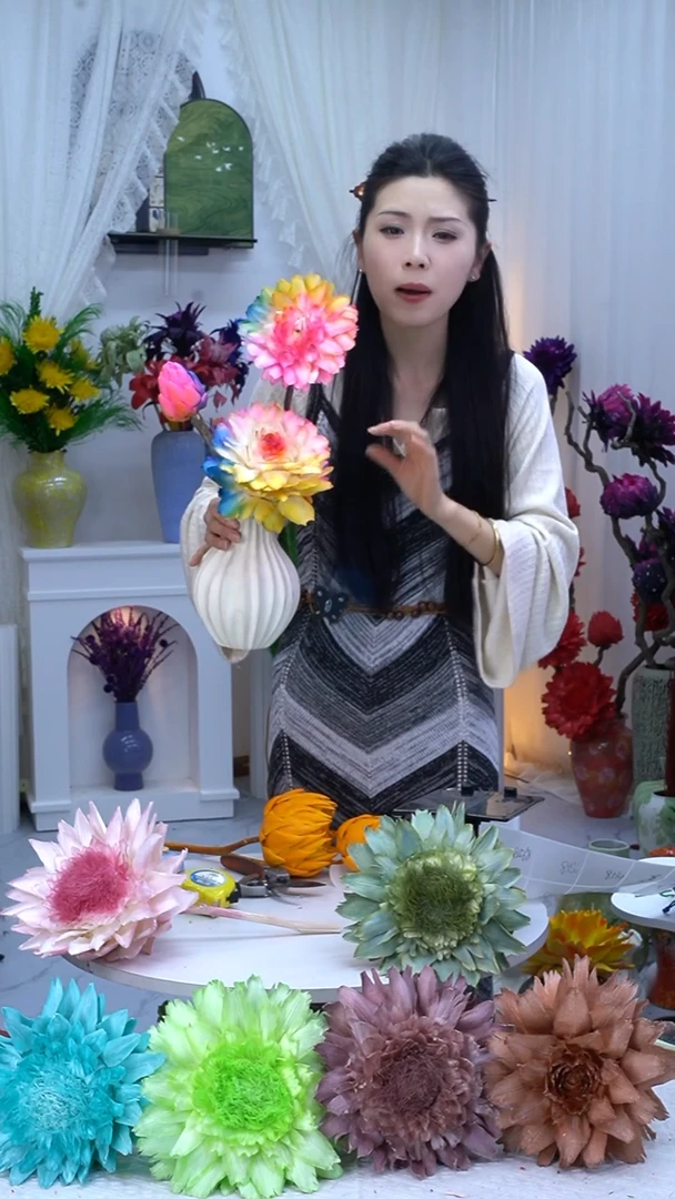 龙枣支洋蓟彩虹【带花瓶】