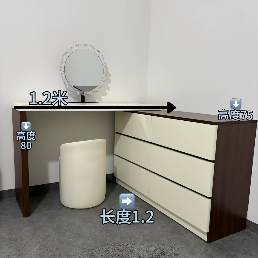 化妆桌梳妆台设计师款轻奢客厅家用简约玄关极简意式长度床尾柜