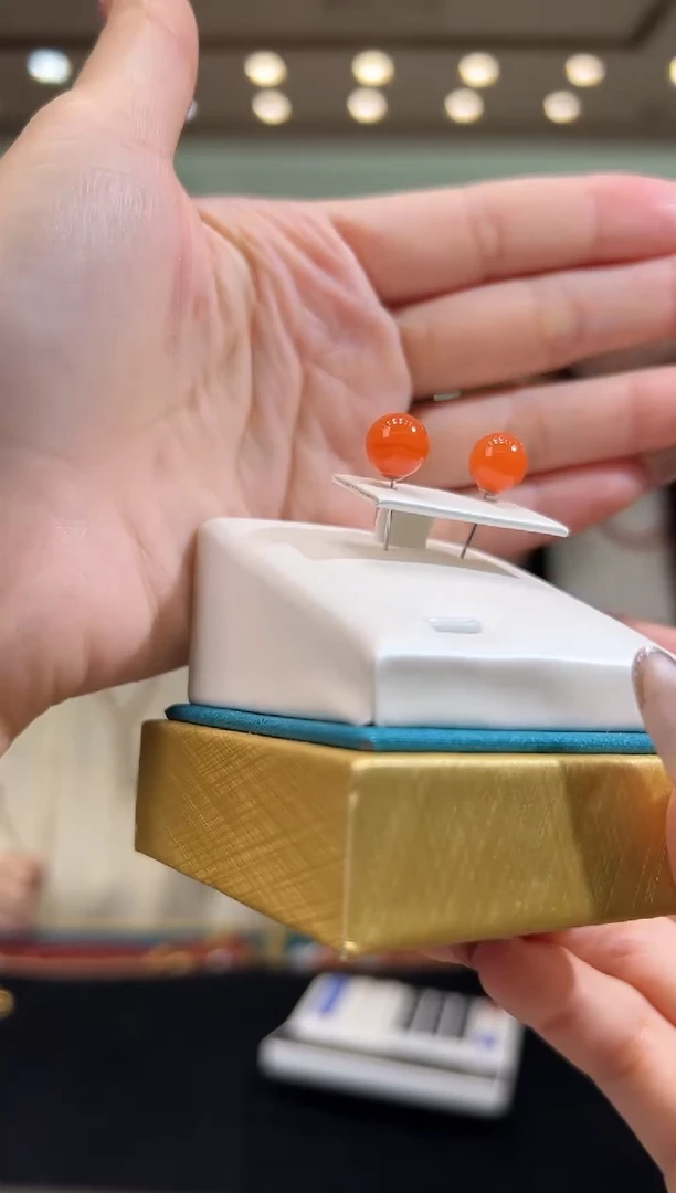 南红玛瑙耳饰银S925镶嵌5.27-（多样式）