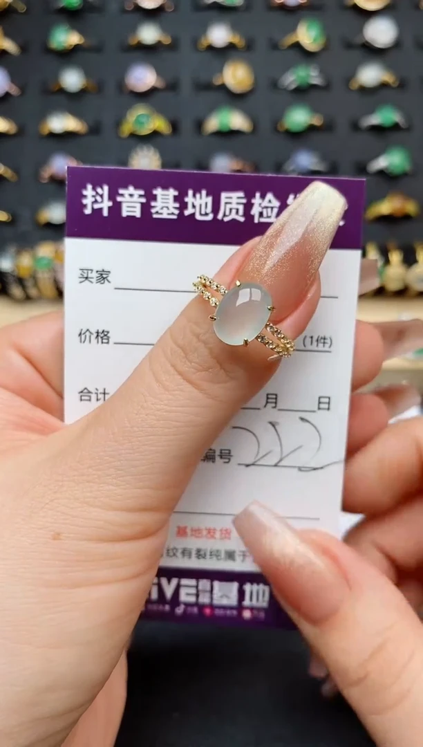 翡翠戒指银S925镶嵌...........