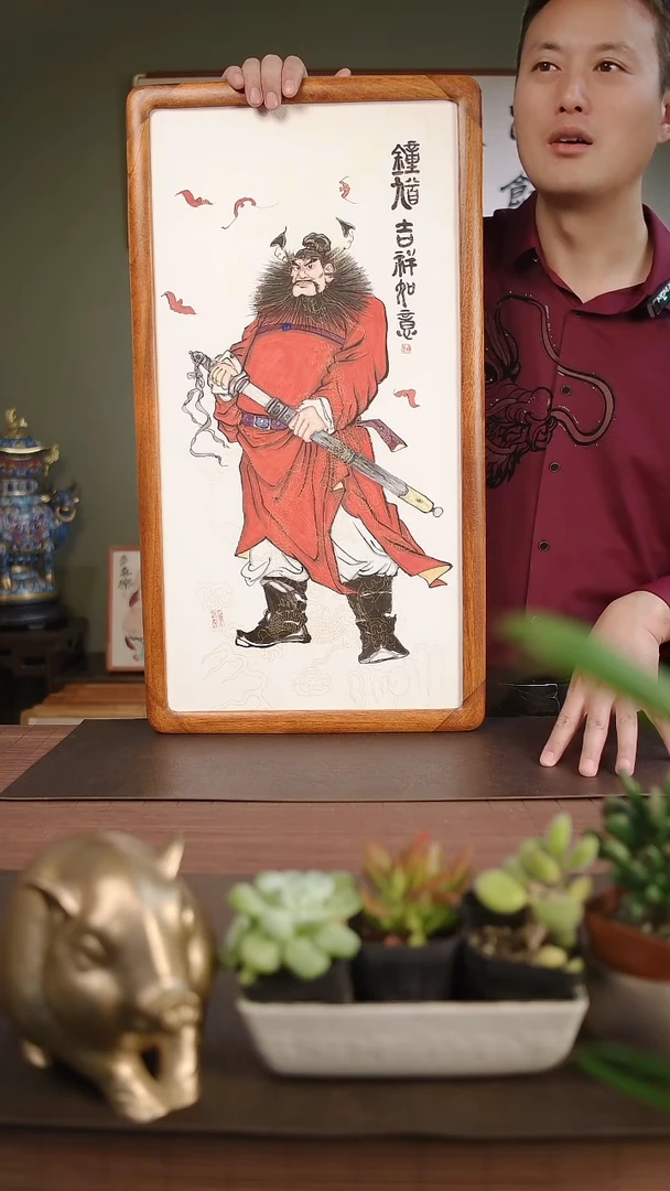 国画张小菲手绘大钟馗